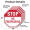 Signmission Stop No Trespassing, 10 inch X 10 inch, Aluminum Metal Signs, 5PK OC-A-5Pack-10-265 - alternate 6