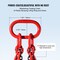 Vevor 3/8" x 10' Chain Sling 4 Legs G80 Lifting Chain with Grab Hooks 18400 lbs DL10mmx3m-4A - alternate 7