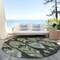 Homeroots 8' Olive Green And Artichoke Green Round Southwestern Washable Indoor Outdoor Area Rug 587820 - alternate 6