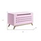 Homeroots 16" X 37" X 21" Pink Natural Wood Youth Chest 347556 - alternate 4