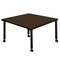 Regency Square Kee Height Adjustable Mobile Classroom Activity Table, 42 in W, 42 in L, Neo Walnut TB4242NWAPCBK - alternate 5