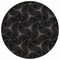 Homeroots 8' Black And Ivory Round Geometric Washable Indoor Outdoor Area Rug 614061 - alternate 1