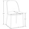 Leisuremod Tule Dining Side Chair with Leather Seat and White Powder-Coated Steel Frame, Black/White, 2PK TWCBL18W2 - alternate 7