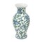 Homeroots 19" White Blue And Green Floral Urn Porcelain Table Vase 574212 - alternate 1