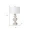 Homeroots Set of Two 30" Distressed White Table Lamp USB With White Cone Shade 571297 - alternate 7