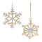 Homeroots Set of Two Gold And Silver Metal Snowflake Shaped Ornaments, 2PK 633350 - alternate 7
