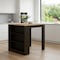 Homeroots 36in Natural and Black Wood Kitchen Island With Storage 477892 - alternate 4
