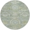 Homeroots 8' Sage And Gold Round Medallion Washable Indoor Outdoor Area Rug 616576 - alternate 5
