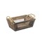 Homeroots Set of Three Dark Brown Solid Wood And Metal Crate, 3PK 487719 - alternate 7