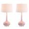 Jonathan Y Bette 28.5" Glass Teardrop LED Table Lamp, Pink, 2PK JYL1079A-SET2 - alternate 1
