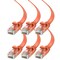 Maximm Cat6 Flat Ethernet Cable 30ft, 6PK, Orange, 6PK CAT6F-30FTORANGE6PK - alternate 1