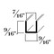 Brunner Aluminum U Channel .555" x .552" x .055", Fits 7/16", 6063-T5 (C20909), 6 Foot Satin Anodized C20909 S6 - alternate 2