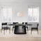 Homeroots Five Piece Black Oval Dining Set with Four Chairs 571720 - alternate 7