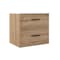 Homeroots 24" Natural Wood Floating Bathroom Vanity With White Sink And Two Drawers 624195 - alternate 1