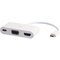 C2G USB C TO HDMI AND VGA ADAPTER CONVERTER WITH POWER DELIVERY - WHITE - USB TO 26885 - alternate 1
