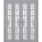 Sartodoors Sliding Closet Double Bi-fold Doors Grey Solid Core Modern Interior VEREGIO7602DBF-GRE-96 x 96 (4* 24x96) - alternate 1