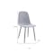 Homeroots Set of Four Gray and Black Fabric and Metal Dining Side Chairs, 4PK 719643 - alternate 3