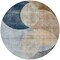 Homeroots 8' Sky Blue Brown And Beige Round Geometric Washable Indoor Outdoor Area Rug 604949 - alternate 8