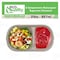 Ecoquality 29oz 2 Compartment Rectangular Sugarcane Container, Compostable Bowls for Takeout, 50PK EQCRTB2C29-50 - alternate 7