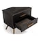 Homeroots Modern Dark Brown Recycled Pine Nightstand with Antique Fittings 473019 - alternate 8