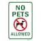 Signmission No Pets Allowed Dog Only-Green Letters, Heavy-Gauge Aluminum, 18" x 24", A-1824-24990 A-1824-24990 - alternate 3