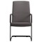 Leisuremod Evander Office Chair in Upholstered Leather and Iron Frame, Grey EGO23GRL - alternate 4