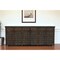Homeroots 107" Brown Distressed Solid Wood Carved Floral Six Drawer Sideboard with Six Doors 642293 - alternate 6