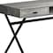 Homeroots 47" Gray and Black Computer Desk With Two Drawers 333545 - alternate 6