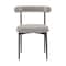 Armen Living Shannon Dining Chair with Matte Black Iron and Thundercloud Gray Fabric - Set of 2 LCSNSIBLKTGRY - alternate 8