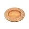 Homeroots 13" Brown Solid Wood Floral Handmade Round Charger Plate 633184 - alternate 8