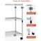 Ipower 3 Tier Shelf, 23*13*30Inch, Chrome, Plastic Caster Included HKSHLF23133003C - alternate 12