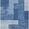 Homeroots 5' X 8' Navy Blue And Sky Blue Geometric Washable Indoor Outdoor Area Rug 612449 - alternate 8