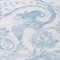 Homeroots 8' Sky Blue Denim Blue And Ivory Round Paisley Washable Indoor Outdoor Area Rug 588662 - alternate 6
