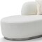 Homeroots 150" White Cotton Blend Curved Sofa With Toss Pillows 719426 - alternate 6