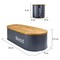 Megachef Bamboo Kitchen Countertop 4 Piece Metal Bread Basket and Canister Set in Gray with Lids MG-317 - alternate 7