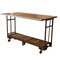 Homeroots 64" Brown And Black Solid Wood And Steel Sled Base Dining Table 518609 - alternate 1