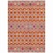 Homeroots 5' X 8' Orange Blue And Purple Geometric Washable Indoor Outdoor Area Rug 612209 - alternate 8