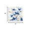 Homeroots 30" x 30" Watercolor Shades of Blue Floral Canvas Wall Art 399121 - alternate 3