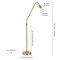 Homeroots 65" Brass Reading Floor Lamp With Clear Transparent Glass Dome Shade 523449 - alternate 8
