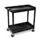 Luxor Tub Shelf Cart, High Density Polyethylene (Shelf), Polyvinyl Chloride (Leg), 500 lb. Load Capacity EC11HD-B - alternate 18