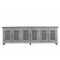 Homeroots 111" Gray Distressed Solid Wood Carved Floral Sideboard with Six Doors 642289 - alternate 1