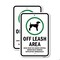 Signmission Off Leash Area Dogs Must Be Under Control Owner M Aluminum, 18" x 24", A-1824-24919 A-1824-24919 - alternate 1