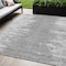 Homeroots 5' X 8' Silver Gray And Ivory Abstract Washable Indoor Outdoor Area Rug 582441 - alternate 1