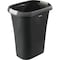 Rubbermaid 8 Gal. Black Rectangular Wastebasket with LinerLock 1835854 - alternate 4