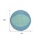 Homeroots 8' Teal Blue And Aqua Round Striped Washable Indoor Outdoor Area Rug 597201 - alternate 7