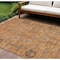 Homeroots 8' X 10' Terra Cotta Beige And Gray Oriental Washable Indoor Outdoor Area Rug 582143 - alternate 1