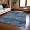 Homeroots 9' X 12' Blue And Navy Blue Abstract Washable Indoor Outdoor Area Rug 610430 - alternate 6