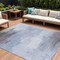 Homeroots 10' X 14' Sky Blue Gray And Ivory Abstract Washable Indoor Outdoor Area Rug 616861 - alternate 1