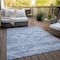 Homeroots 8' X 10' Denim Blue And Sky Blue Southwestern Washable Indoor Outdoor Area Rug 588699 - alternate 9