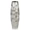 Homeroots 14" Aluminum Silver Faceted Geometric Cylinder Table Vase 354637 - alternate 5